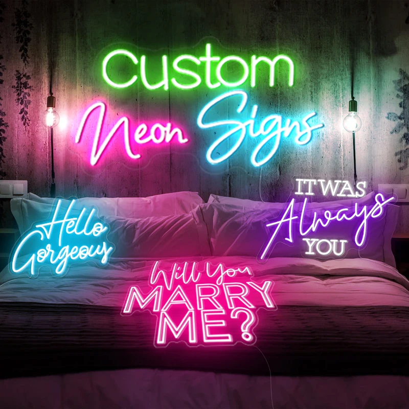 

STLF NO MOQ Dropshipping Neon Sign Custom logo Neon Party Supplies logo Sign