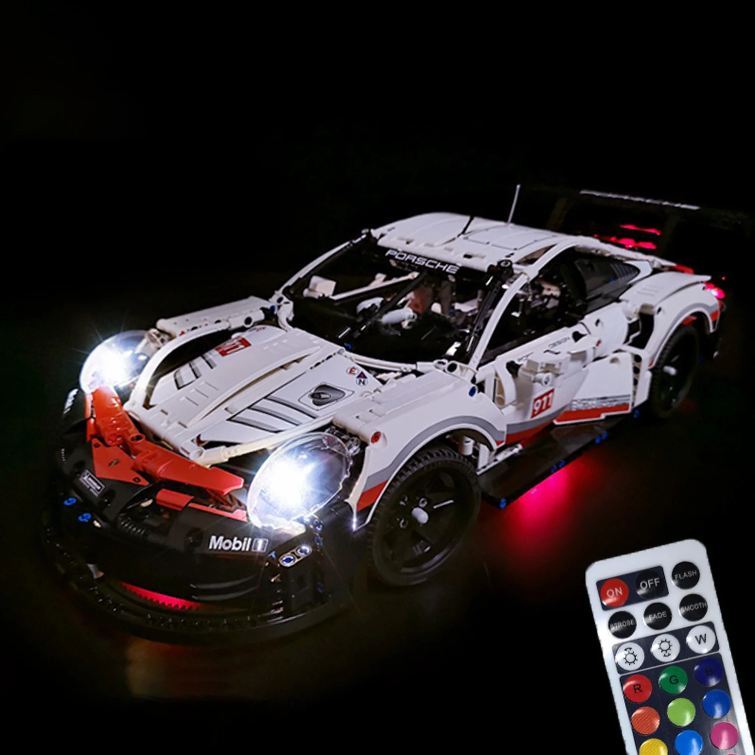 LYBMTWF Kit de iluminação LED compatível com Lego 42096 White Super Racing Car Toys Set (NÃO inclui os tijolos modelo)