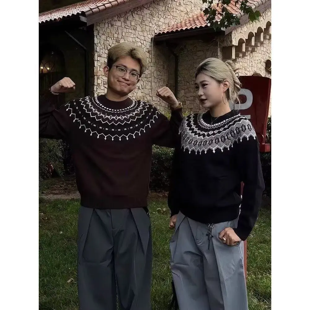 

Slim Fit round Ne Knitwear Men's Faionable Autumn Winter Base irt New 2024 Sli Personali Upper Body Casual Wear