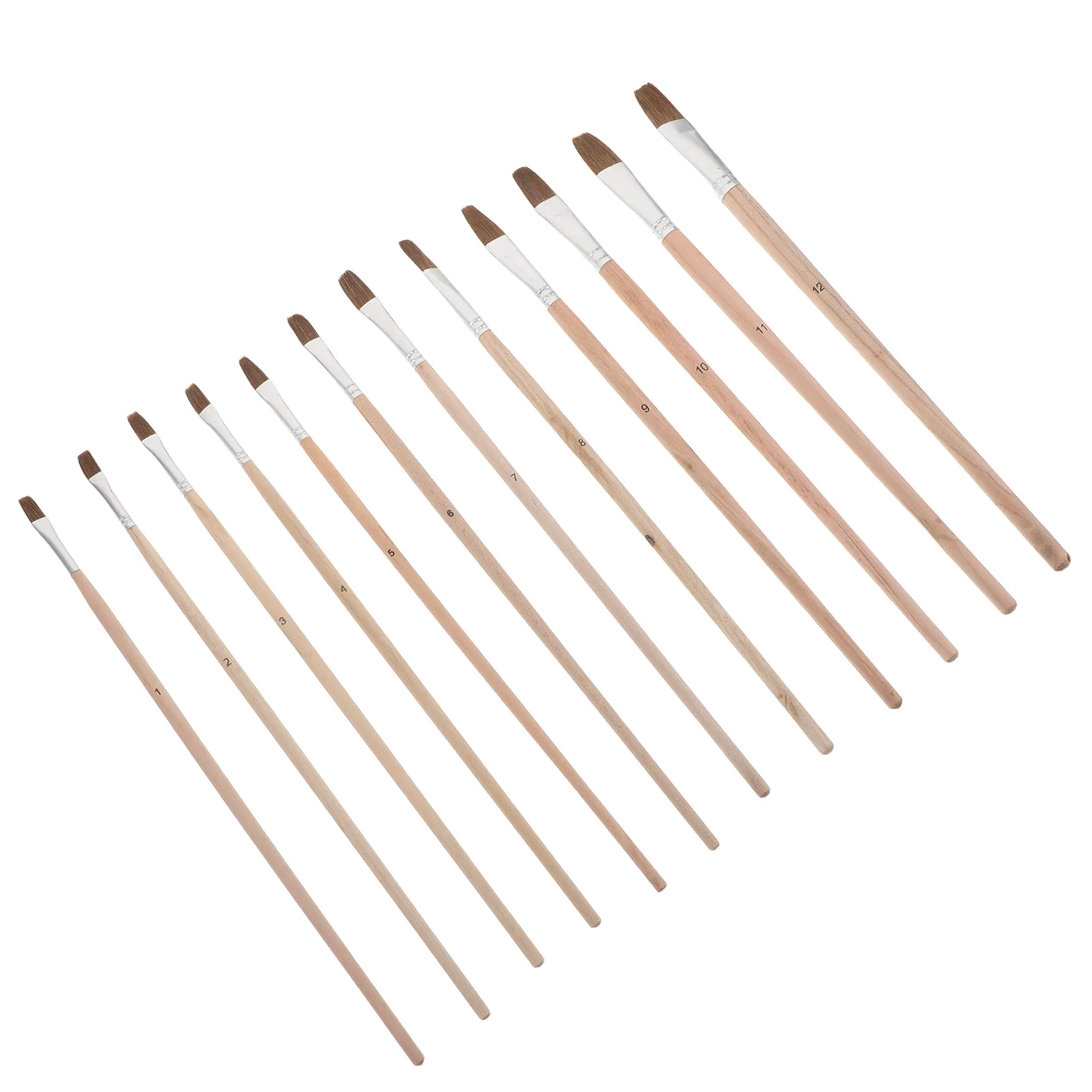 

Watercolor Paint Brush Set Flexible Tapered Tip High Elasticity Bristles for Smooth Blending Gradients Ideal for Artists