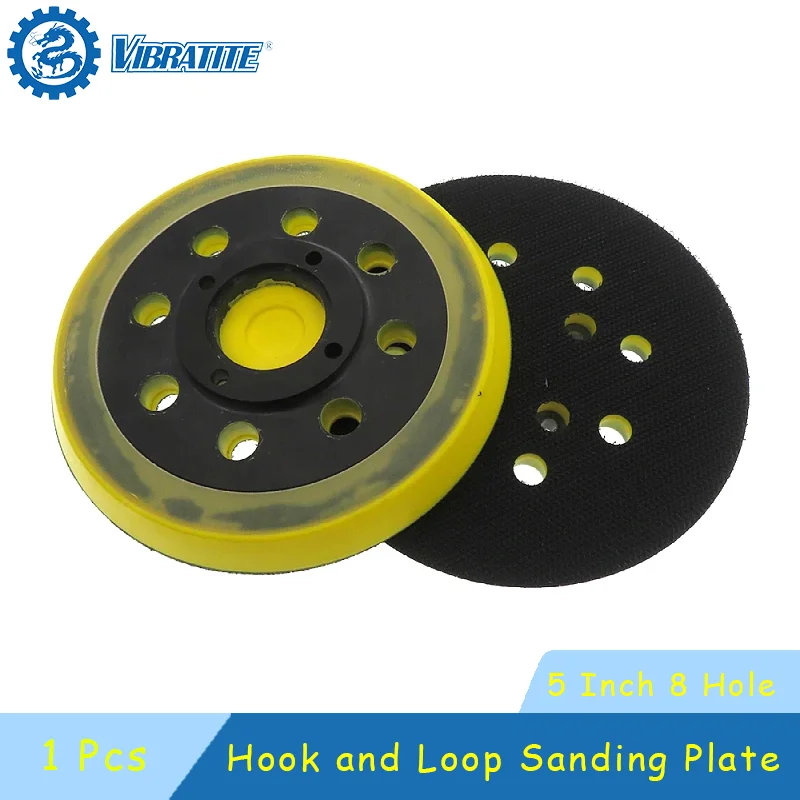 

1 Pcs 5 Inch Sanding Pad 8Holes Hook and Loop Backing Plate 125mm for RSE-1250 Random Orbital Sanders Grinder Polishing Grinding
