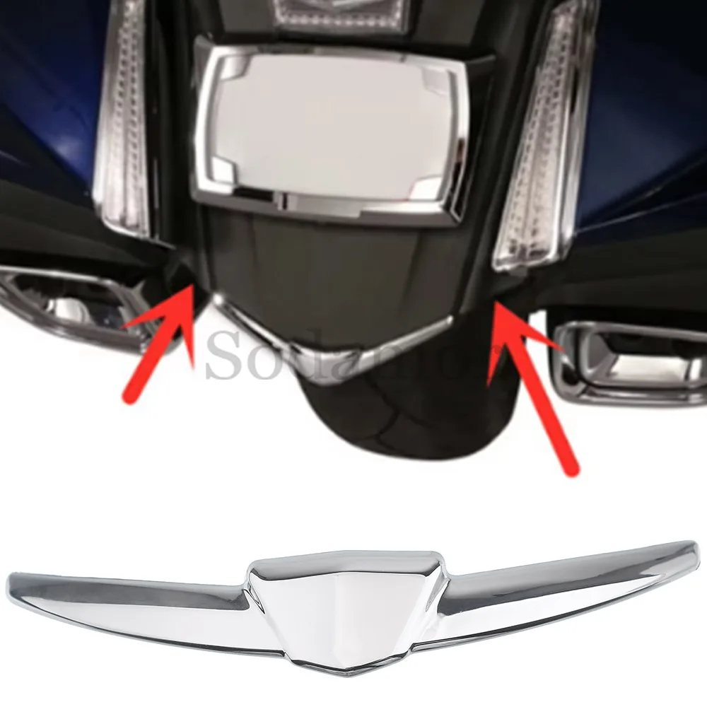 For Honda Gold Wing Tour Airbag DCT 2018-2024 Motorcycle Accessories Chrome Front fender Tip Trim Cover Quick easy installation