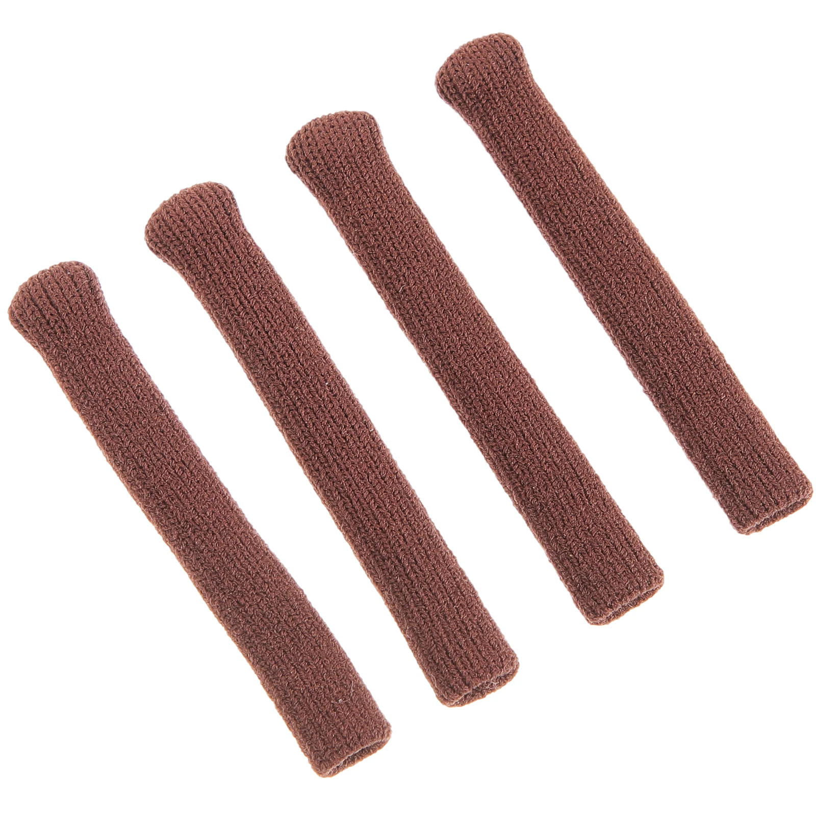

4Pcs Glasses Leg Covers Knit Temples Sleeve Non-slip Ear Protector Brown Comfortable Anti-slip Tips For Reading Glasses