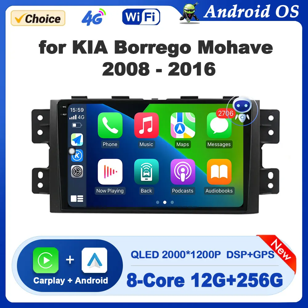 

Android Intelligent System GPS Navigation for KIA Borrego Mohave 2008 - 2016 Car Multimedia Radio Player HD Screen BT Autoradio