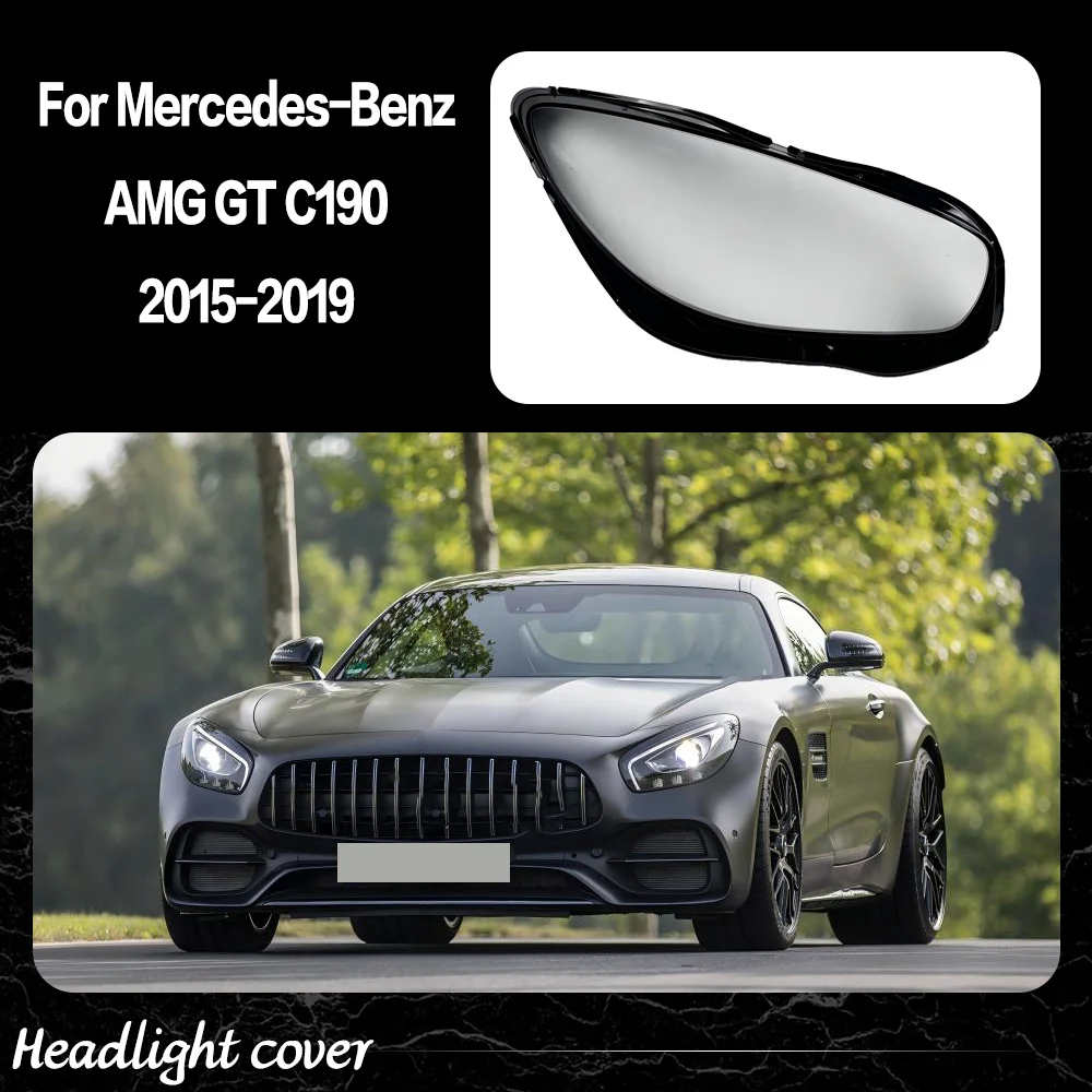 

For Mercedes-Benz AMG GT C190 2015 2016 2017 2018 2019 Car Headlight Shell Transparent Lampshade Headlamp Cover Lens Plexiglass