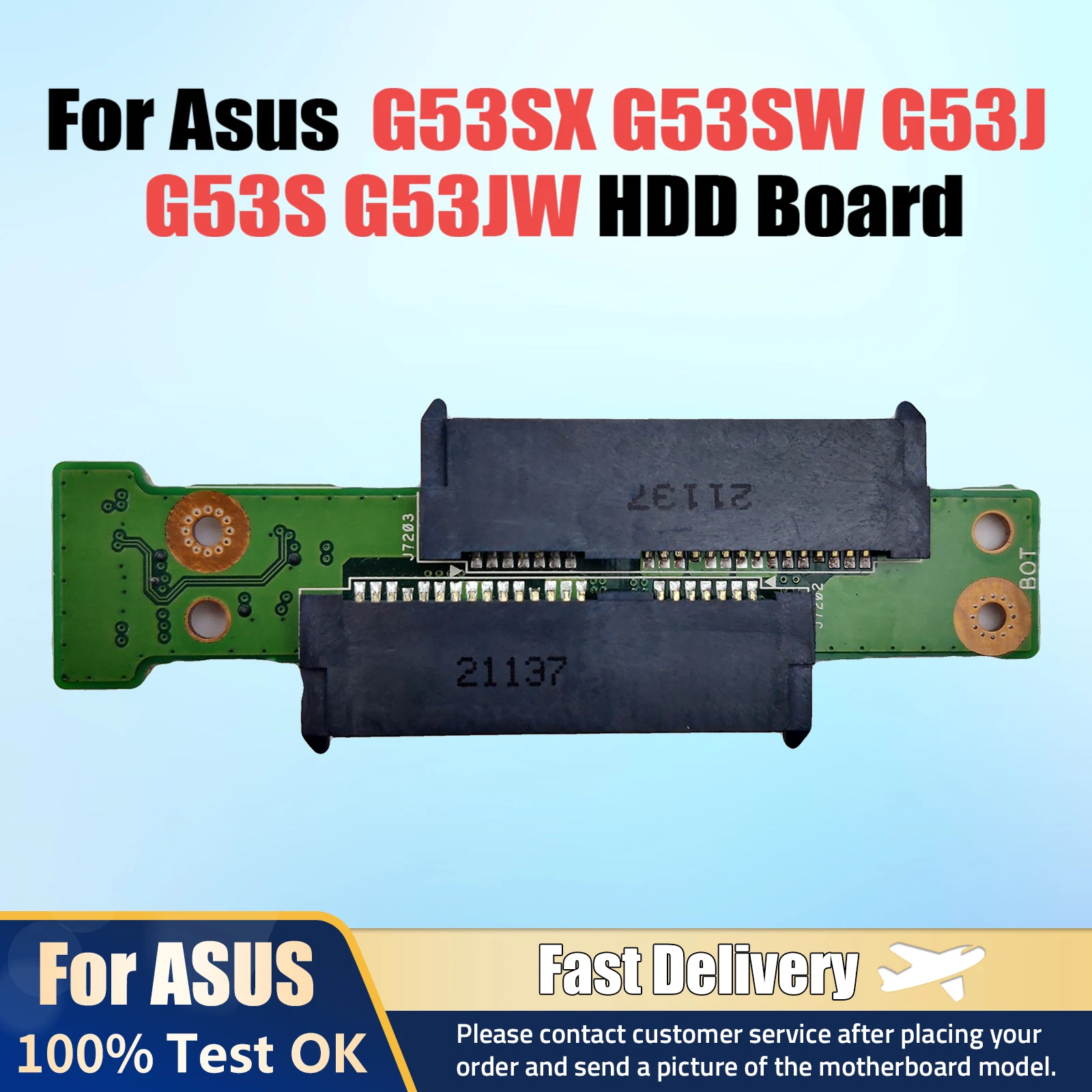 

Original For ASUS G53SX G53SW G53J G53S G53JW HDD Board REV 2.0 tested good Fast Ship