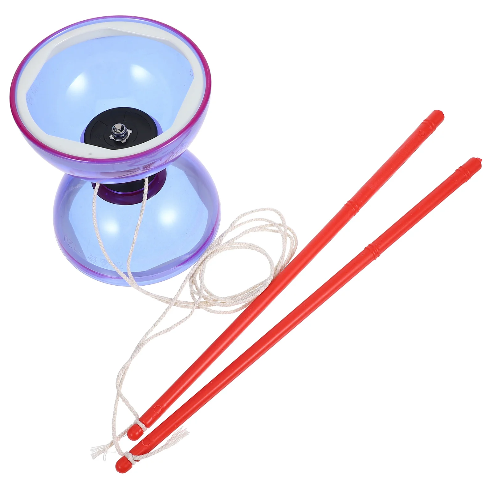 Three Bearing Double Wheel Diabolo Yoyo Toy Fiberglass Rods Fitness Stick for Tricks Kids Toys Rhythm Sticks Practical Chinese