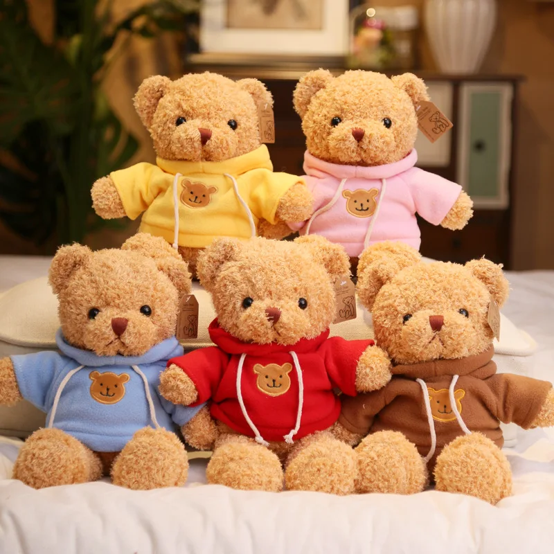 Teddy Sweatshirts Bear Plush Bear Winter Sleeping Plush Bear Ladies Birthday Gift Interior Celebration Doll Kids Toys