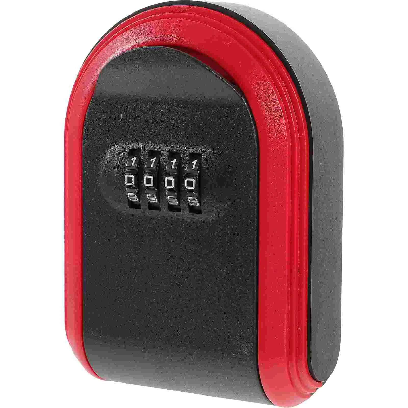 Key Box Password Lock Door Wall Mounted Safe (Black) 1pc Hider Outdoor Chain Holder Hidden for outside Plastic Combination