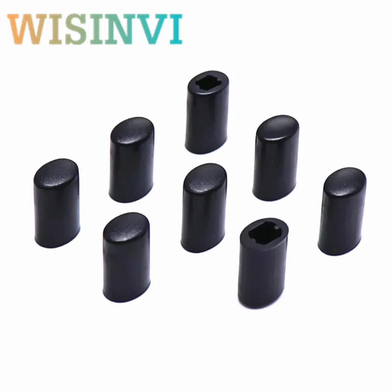 50pcs Plastic Button Cap 7.3X5.3X11.3mm Square Hole 3.2×3.2mm Tactile Switch Cap Plastic Keycap for Push Button Switch
