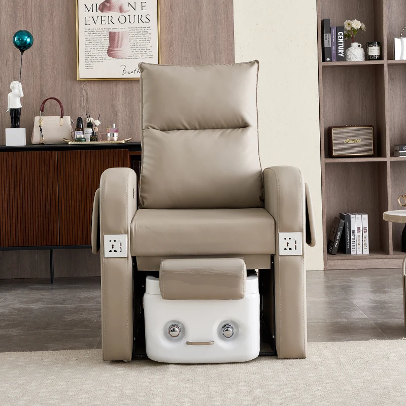 Nail, eyelash, sofa, foot bath chair with embroidered patterns, eyebrow, multifunctional pedicure chairs electric foot therapy