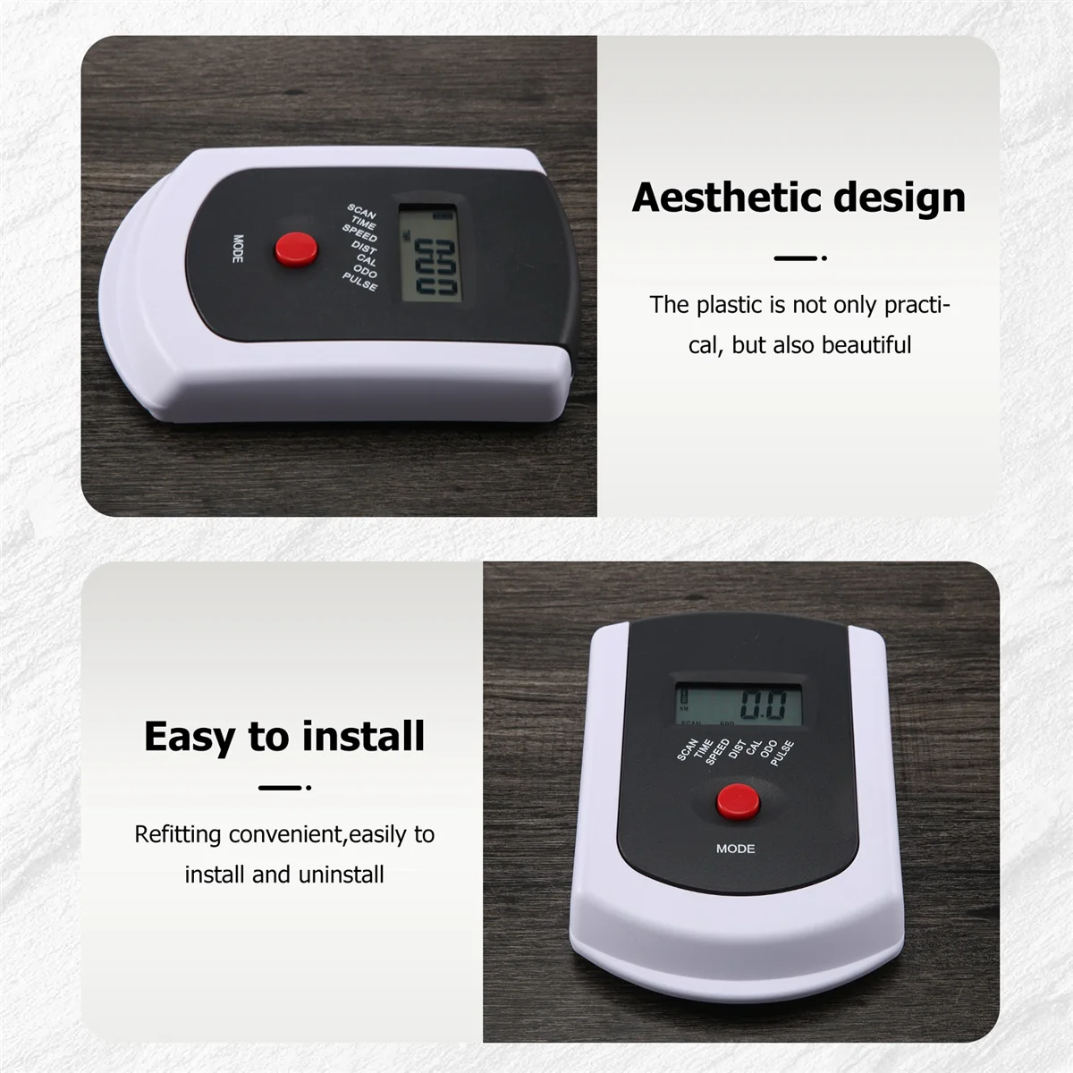 Moniteur de compteur de vitesse avec fréquence cardiaque pour vélos stationnaires de fitness, vélo magnétique, nouveau