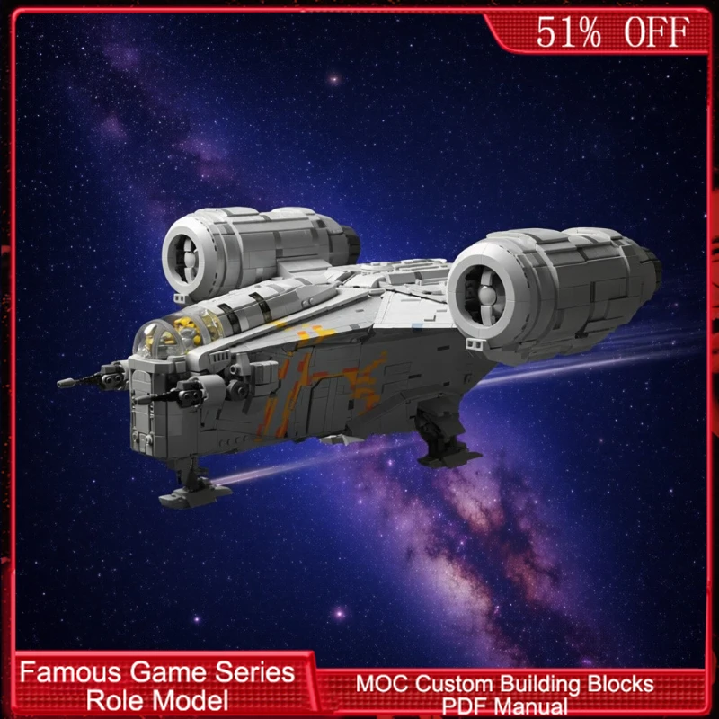 

4720 PCS Spaceship Jet Fighter MOC Customize Modular Building Block Technology Creative Design Brick DIY Boys Holiday Toy Gifts