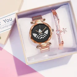 Relojes de cielo estrellado para Mujer, Reloj de pulsera femenino con correa magnética, Reloj de cuarzo para Mujer