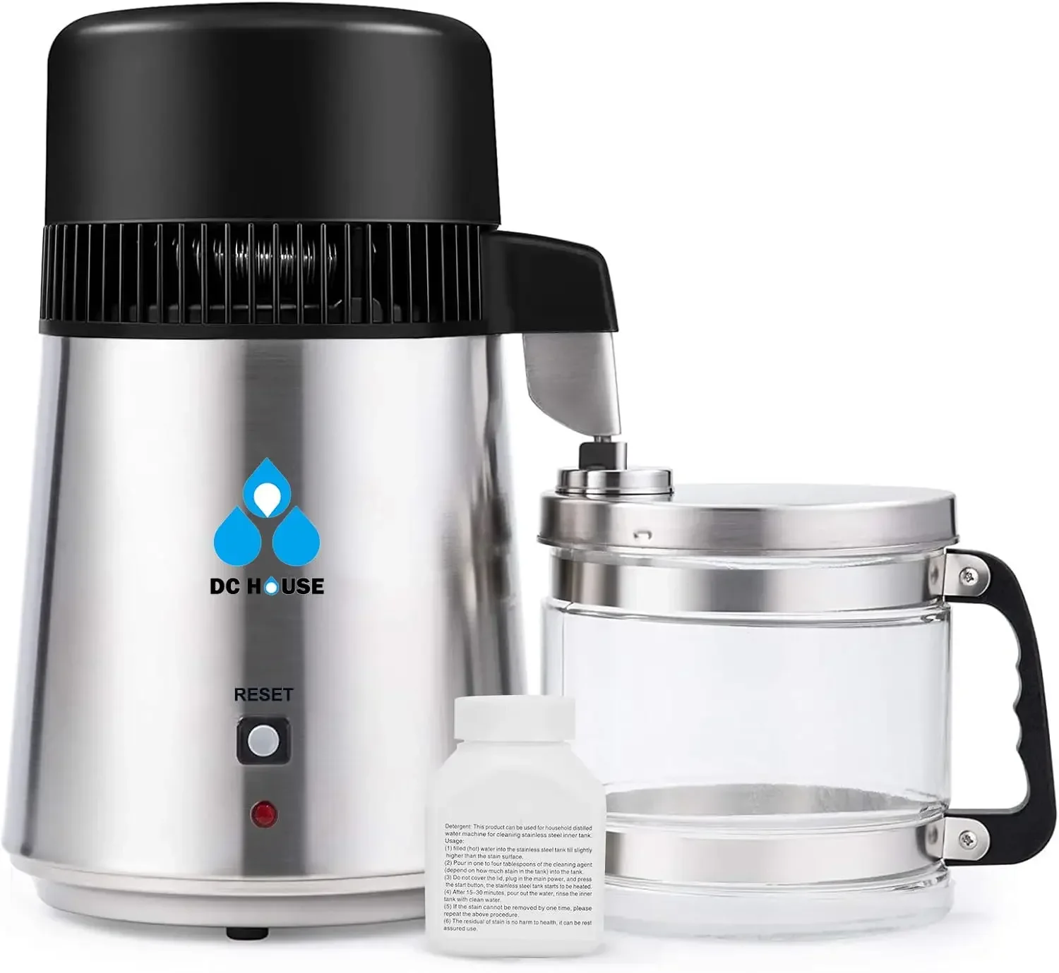 

Дистиллятор воды 1 галлон, настольный, из нержавеющей стали, 110В 750Вт, очиститель для дома и офиса, для увлажнителя воздуха