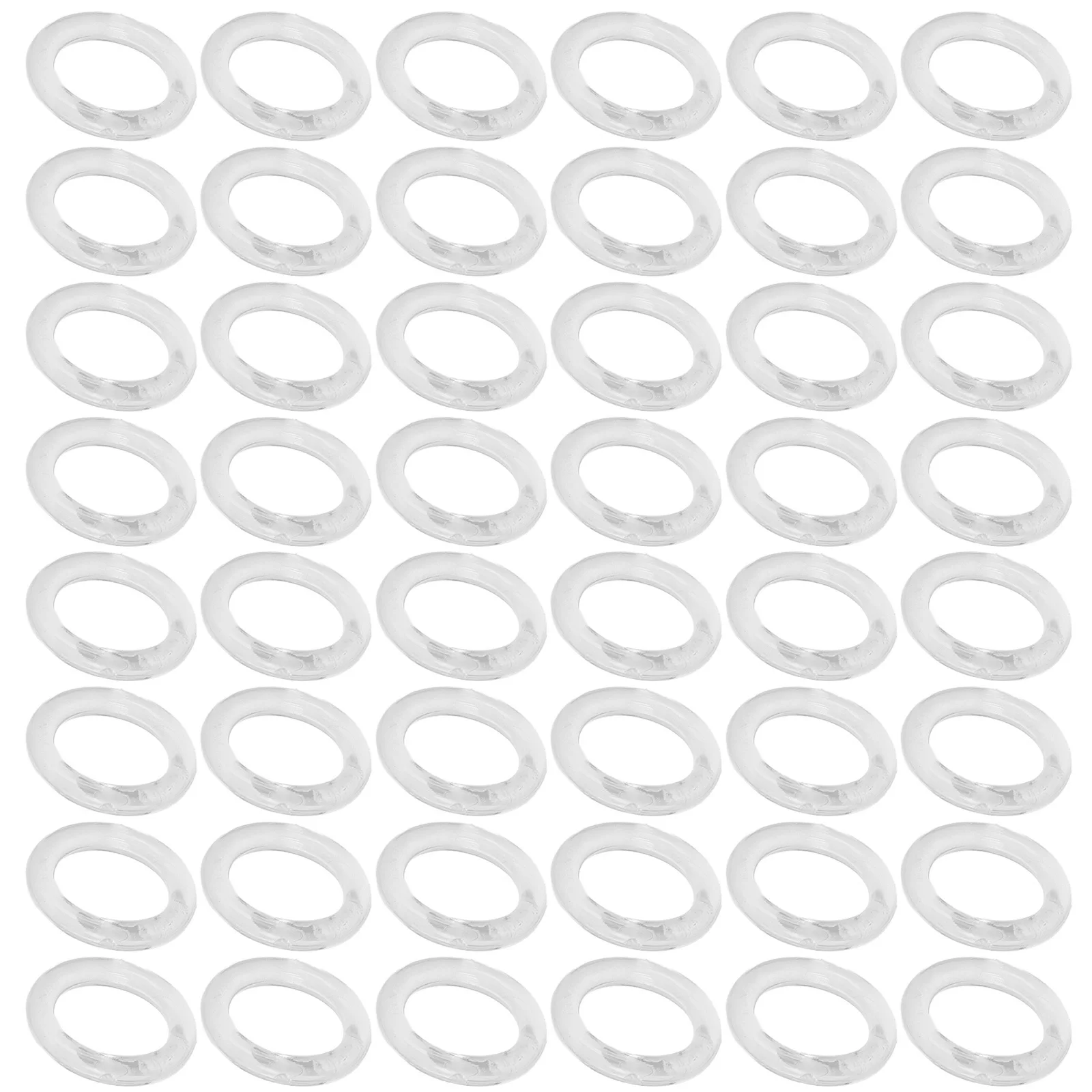 

100pcs Curtain Rings Accessories Transparent Plastic Roman Shade Hardware Blind Ring Parts Drapery Ring Slider For Diy Home