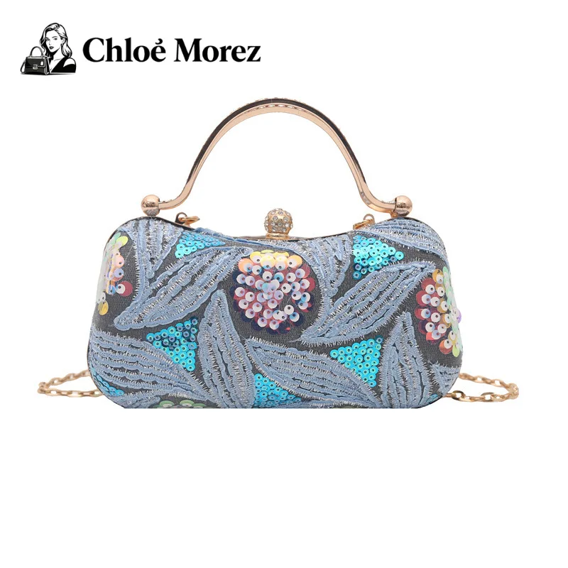 

Bag, Women's Bag, Chinese Style Retro Dinner Bag, Fashionable Sequin Versatile Crossbody Box Bag Handbag
