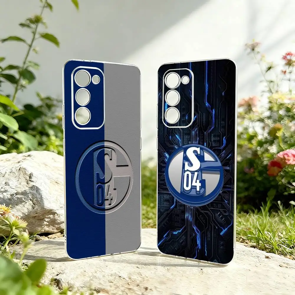 S-Schalke Stylish 04-PC Phone Case For Samsung Galaxy A73,A72,A71,A70,A53,A52,A51,Others Soft Transparent Cover