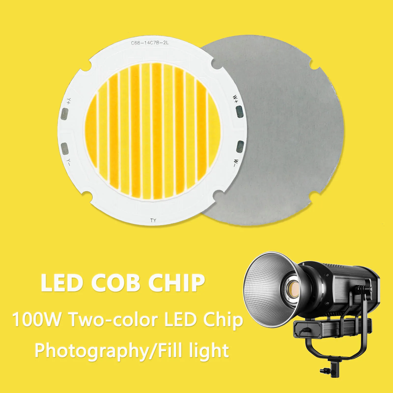 100W High Power Driver+LED COB Chip LED Bead Bicolor Bulb Warm/White Light Suit CRI 95 Spotlight Photography Fill Light