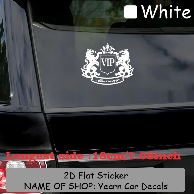 Black Double Lion Crown Luxury Sticker Transparent Vinyl Waterproof JDM Decal for Car Truck SUV Motorcycle Laptop