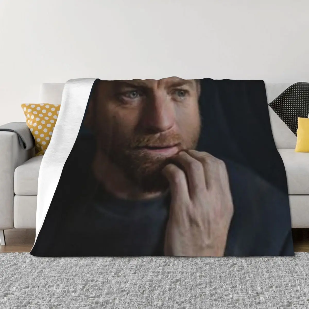

Ewan McGregor Throw Blanket Flannel Fabric Moving Stuffeds Soft Blankets
