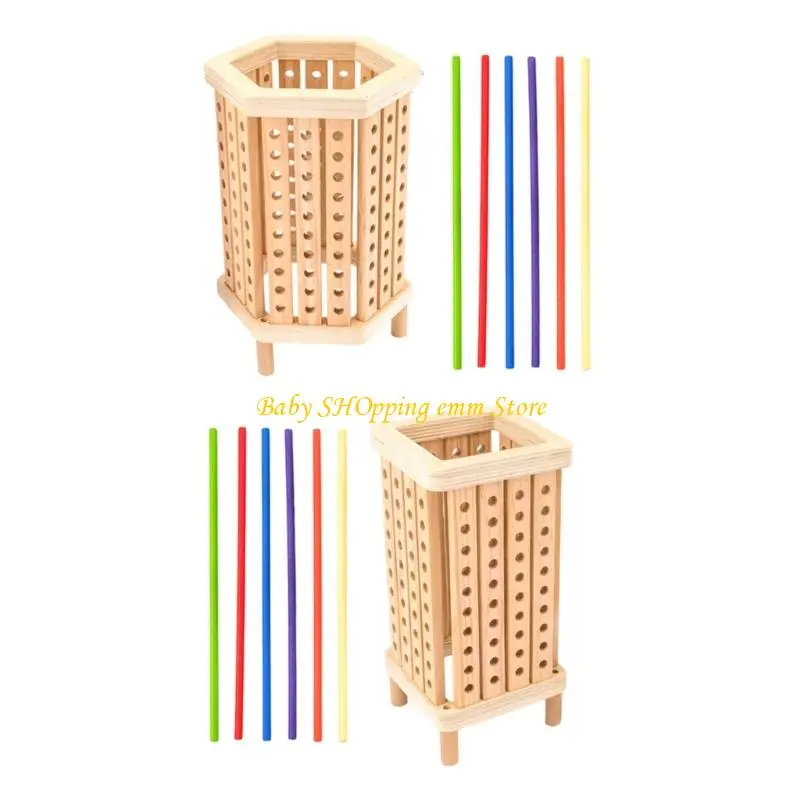 เกมครอบครัวไม้ 23GD ของเล่นที่มีสีสันเริ่มต้นของเล่นสำหรับเด็กที่มีการออกแบบต่อต้านการยุบและการจัดเก็บแบบพกพา