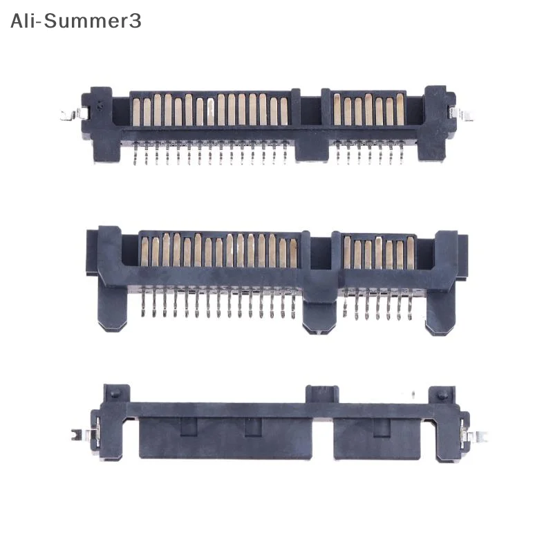 5pcs SATA Interface Socket SSD Solid State Drive Seat 7+15P 22PIN Male Connector Seat Sinking Plate Patch Type Connector Port
