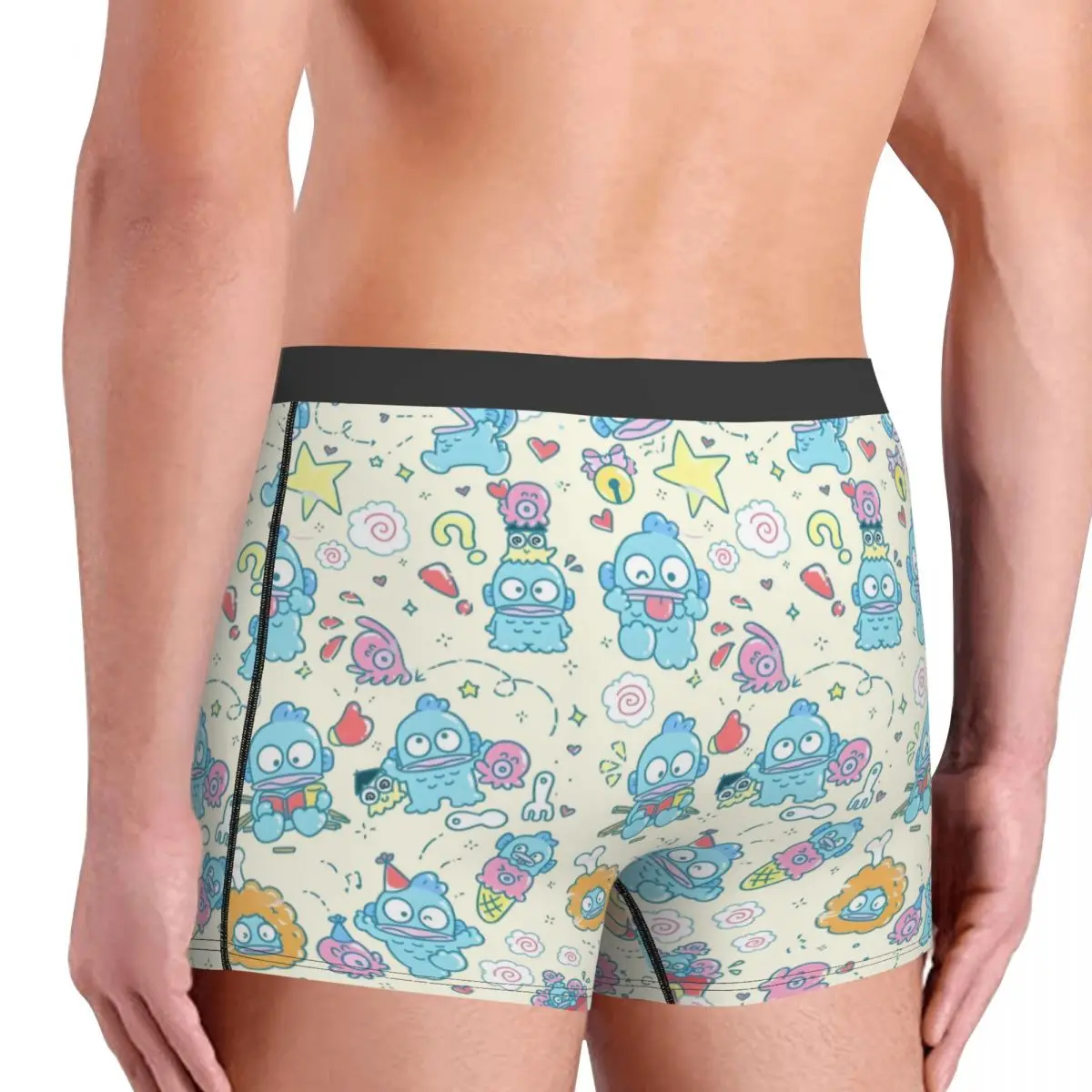 Ropa interior personalizada Kawaii Hangyodon para hombre, calzoncillos Boxer con estampado de pez payaso de dibujos animados de Anime, pantalones cortos, bragas, calzoncillos suaves