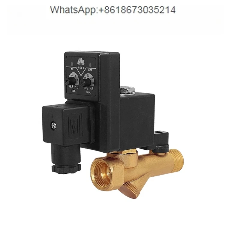 HK11-1 Válvula Solenoide de drenaje automático de una pieza con sincronización de acción directa bidireccional de dos posiciones con temporizador