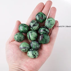 50g/Bag Natural Crystal Epidote Tumbled Stone Polished Aromatherapy Diffuser Stone Demagnetization for Buddha Fish Tank Decor