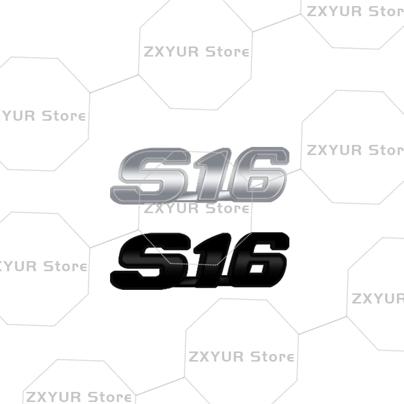 Metal S16 Emblem Car Sticker Letter Badge Decal Body Rear Trunk Decor For Peugeot GTI 306 207 208 206 308 408 508 2008 3008 RCZ