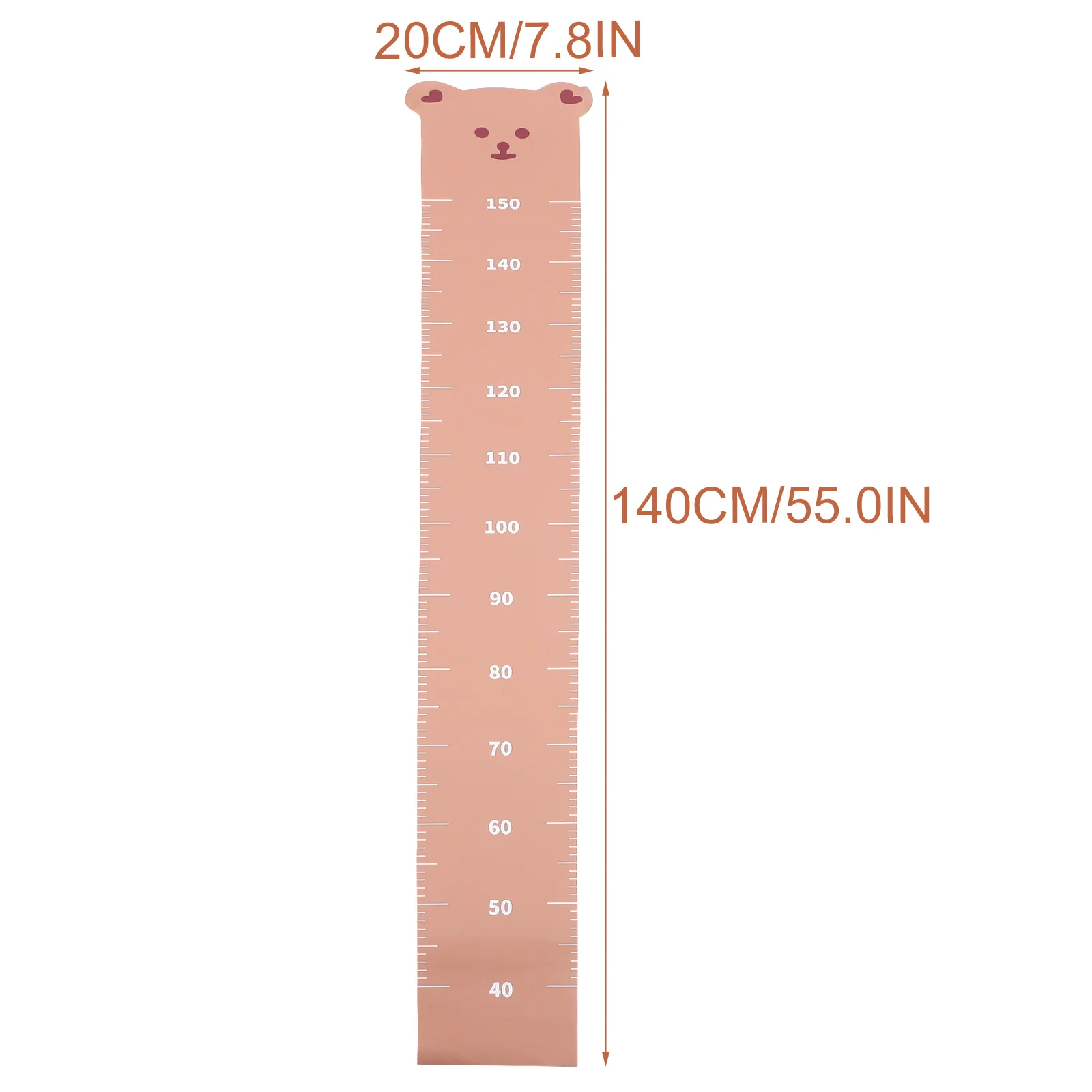 Grafico di crescita dell'altezza del tessuto impermeabile Adesivo da parete Decorazione della stanza della scuola materna Peel Stick Decalcomania del righello di misura rimovibile