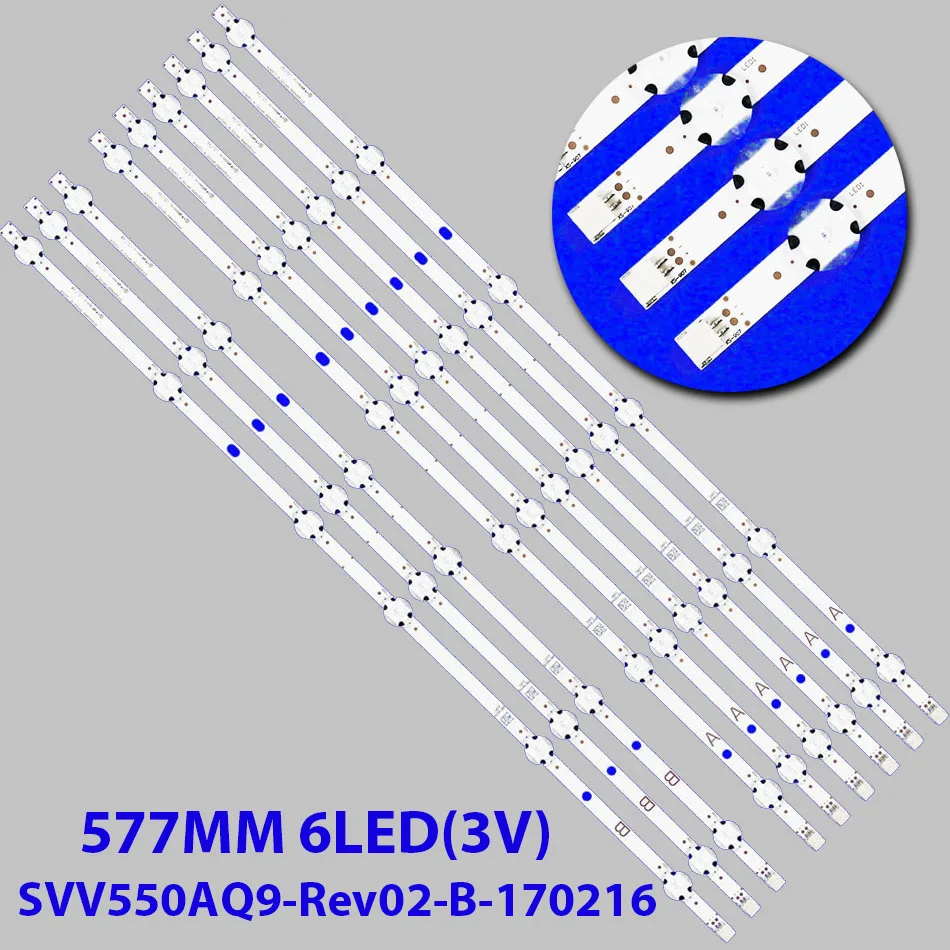 

Светодиодная подсветка для 55V5863DG 55T6863DB TX-55FX550B TX-55FX551B TX-55FX555E TX-55GX551B 55UD8400 SVV550AW9 SVV550AQ9 A B LT-55VU63