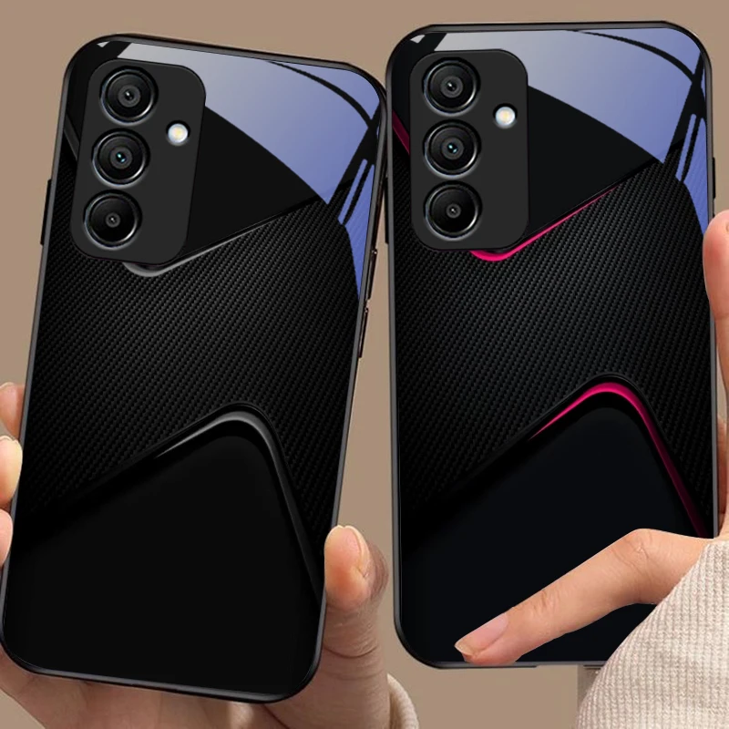 

Simple And Large For Samsung Galaxy A15 5G 54 4G 51 50 24 35 90 71 12 51 53 52S 80 22 34 Black Tempered Glass Phone Case