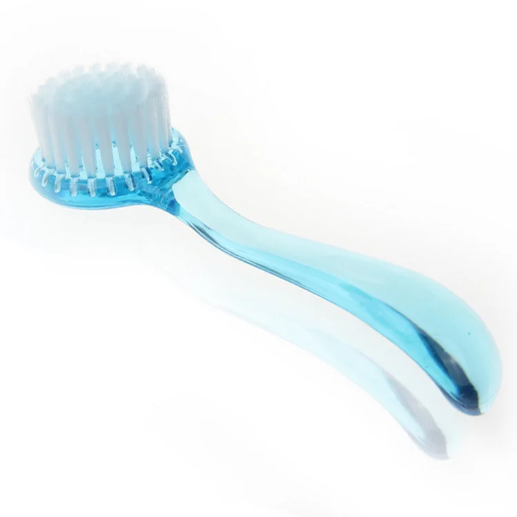 Brosse à ongles douce à main, tête ronde, poudre de Gel UV, dissolvant de poussière, accessoires pour ongles, outil de manucure et de pédicure, couleur aléatoire