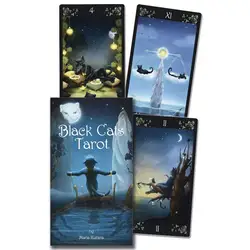 Black Cats Tarot Deck Leisure Party Board Game Fortune-telling Prophecy Oracle Cards