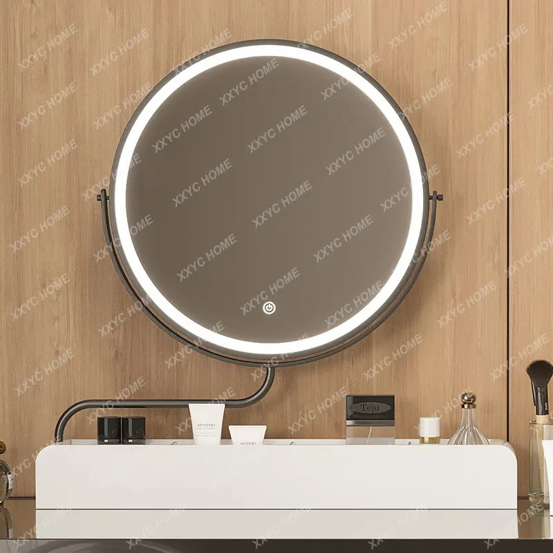 

Smart Makeup Mirror Dormitory Students Bedroom Desktop Fill Light Mirror Stretchable 360-Degree Rotating Dressing Table Mirror