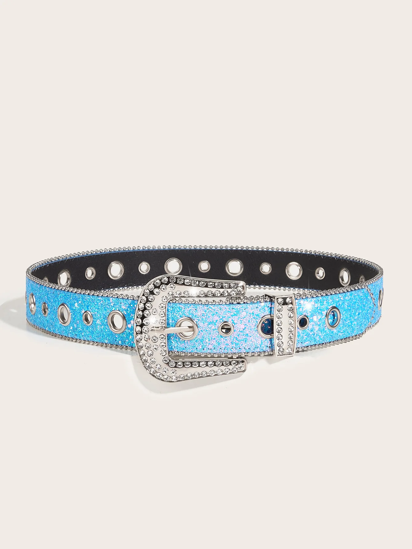 Stilvoller Strass-Gürtel im Western-Cowgirl-Stil, Y2K-Gürtel, glitzernder PU-Ledergürtel, BB-Gürtel, Jeans- und Kleider-Accessoires für Damen – Detail 19