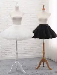 4 Layers Girl Adult Fluffy White Black Organza Lolita skirt boneless soft gauze half skirt Tutu Princess cosplay violent Carmen