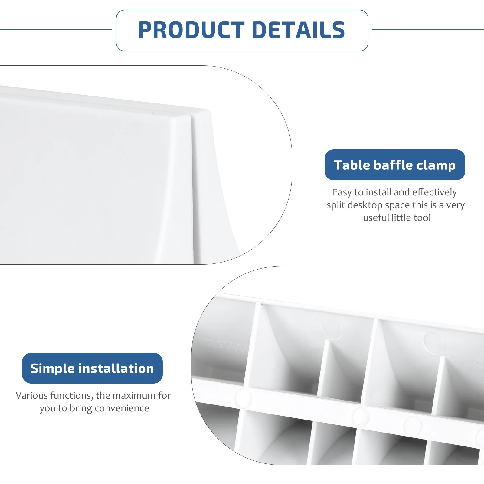 4 قطعة ABS البلاستيك مكتب مقسم المشابك شاشة التقسيم مقاطع صغيرة سطح المكتب يربك تحديد أداة مكتب لوحة فصل مساحة العمل