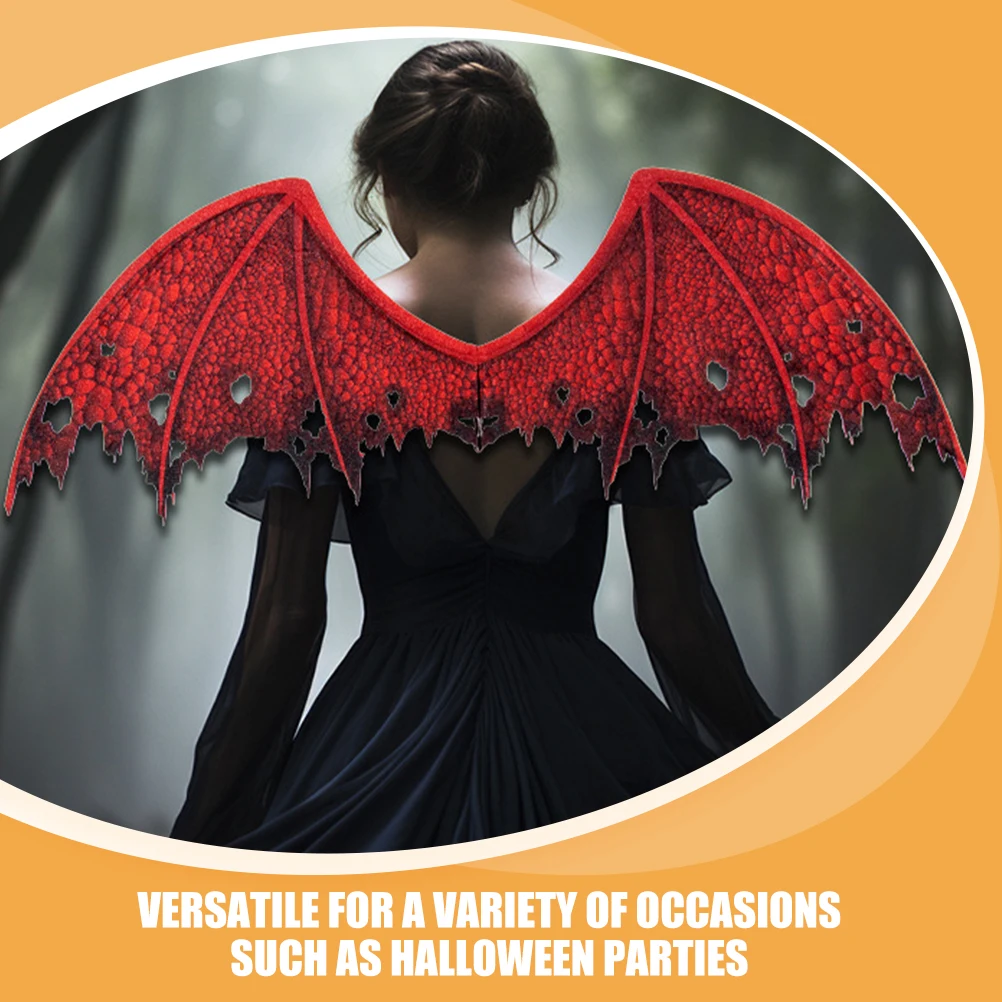 

Mask Wings Set Halloween Costumes for Adults Cosplay Supply Devils Accessories Demon and Half Face Aldult