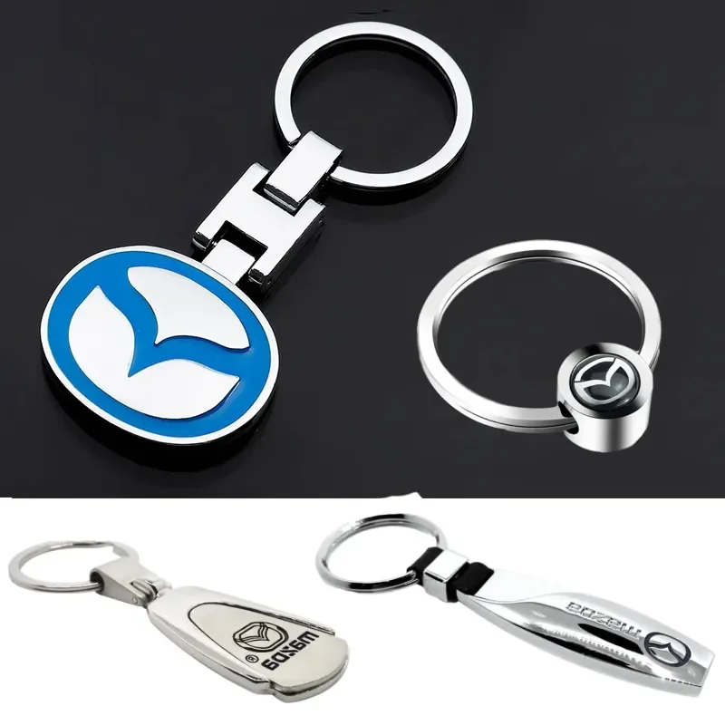 Car Metal Keychains Pendant Key Ring Chains Holder for Mazda MS Speed CX4 6 Atenza 3 Axela 2 MX5 CX7 CX5 CX9 323 RX8 Bt50