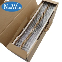 5000pcs/Lot 1/4W Carbon Film Resistor 5% 0.25W 1R-10M 0R 10R 100R 120R 150R 220R 470R 1K 2.2K 4.7K 10K 220K 330K 20M 22M ohm