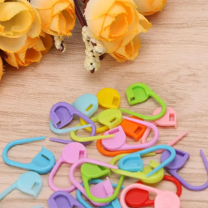 F92B 20Pcs Colored Crochet Locking Markers Clip Stitching Markers Colorful Crochet Stitching Locking Markers for Knitting