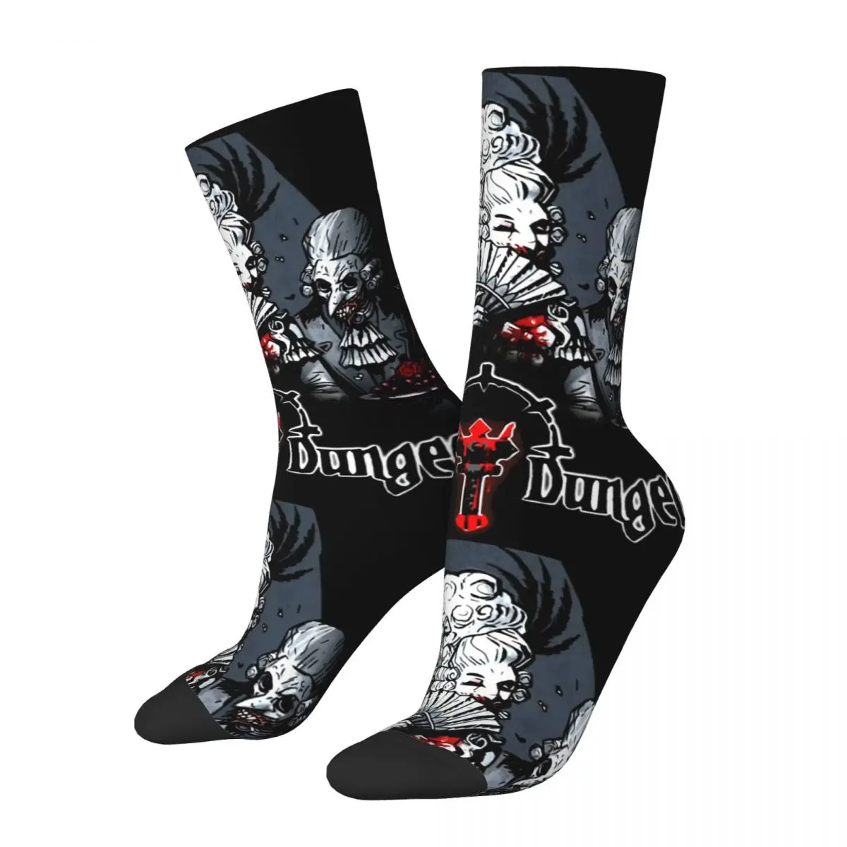 Happy Funny Blood Men's Socks Vintage Harajuku Darkest Dungeon Game Hip Hop Novelty Casual Crew Crazy Sock Gift Printed