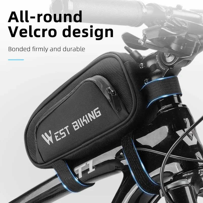 

Waterproof Bicycle Front Frame Bag Reflective Logo MTB Top Tube Bag Multi-Layer Storage Cycling Bag Bike Accessories