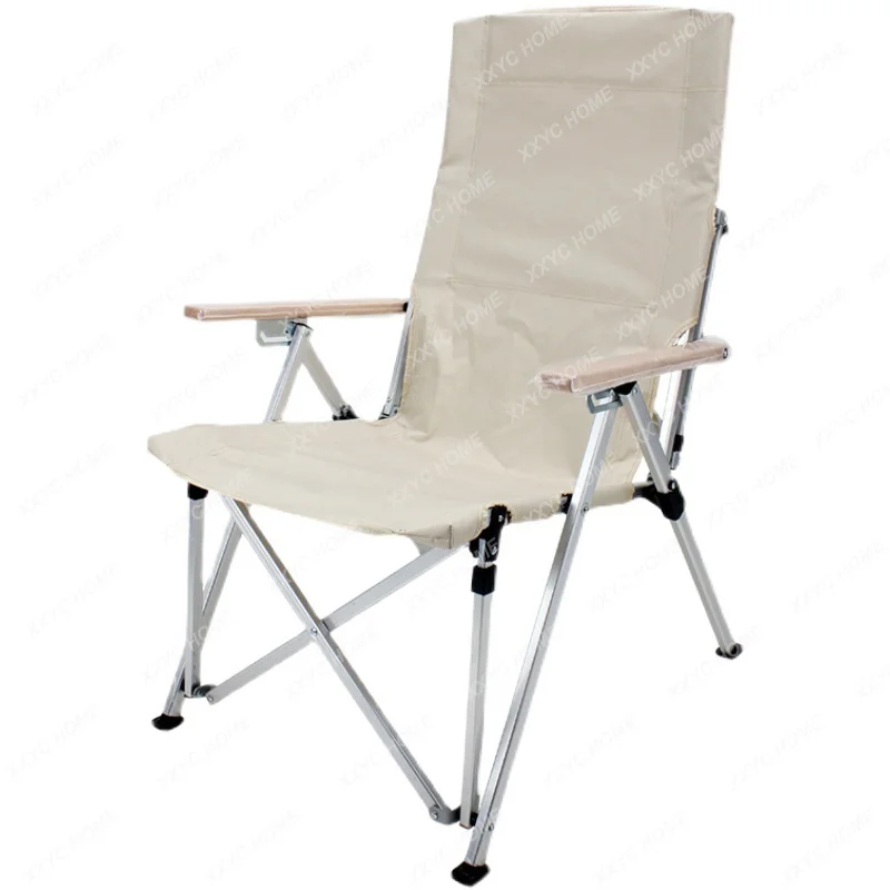 Outdoor convenient three-speed adjustment 600d Oxford cloth picnic aluminum alloy lunch break high back camping folding chair