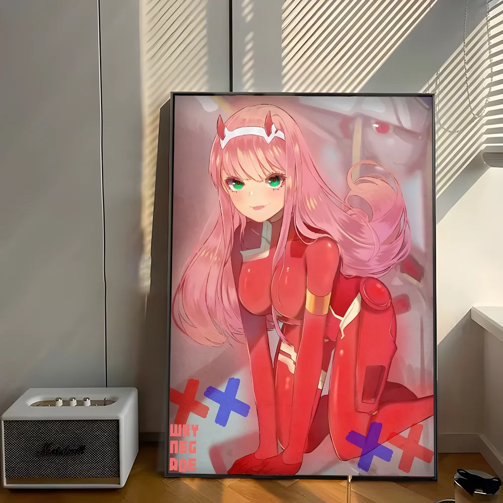 Darling In The Franxx Zero Two 002  Poster Self-adhesive Art Poster Whitepaper Prints Posters Artwork Home Decor