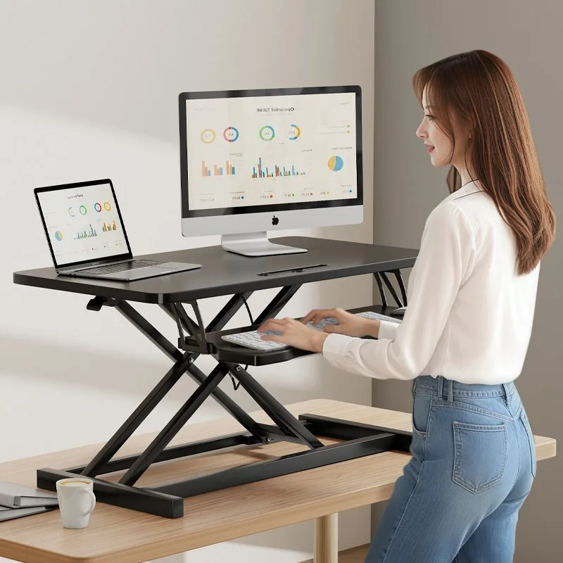 Standing lifting desktop workbench office computer desk rack notebook heightening bracket desktop computer folding rack
