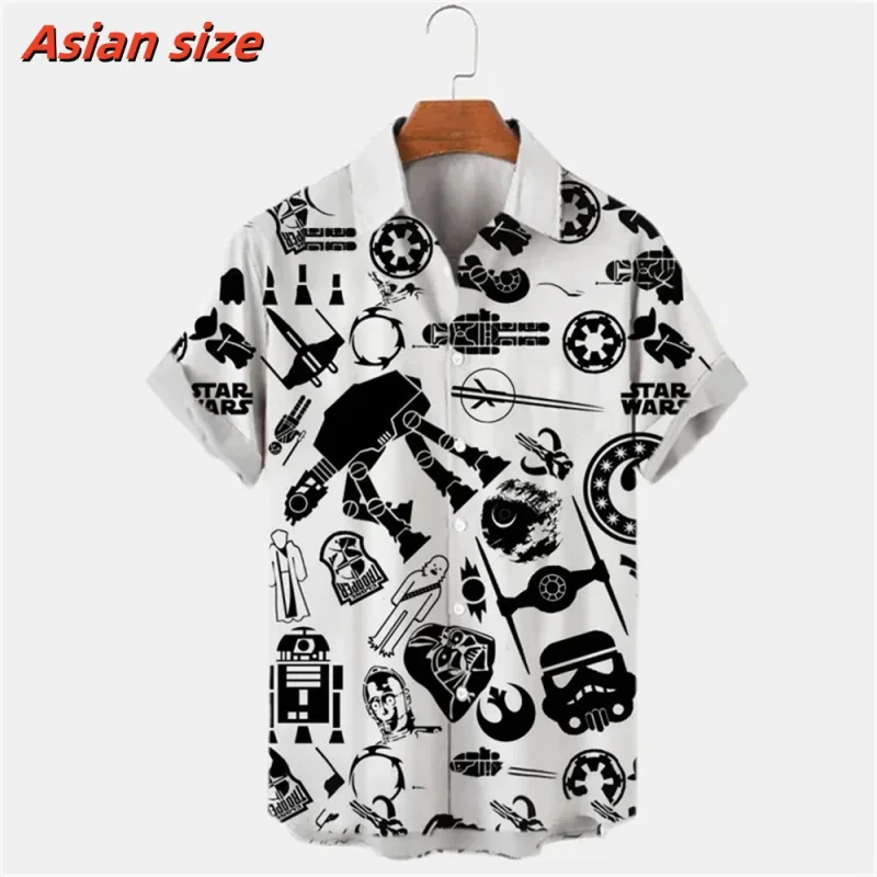 

2025 3D Printed Cool Mecha Aloha Shirt For Men Space Fight Pattern Blouse Summer Loose Short Sleeve Lapel Tops Hawaiian Shirts